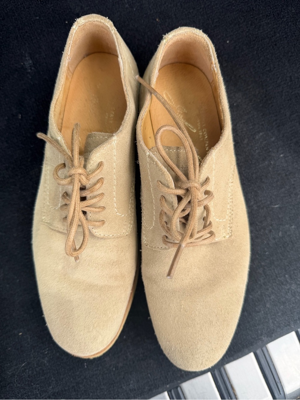 Vintage Women’s Frye Oxford Beige Lace up Casual Suede Shoes Size 6